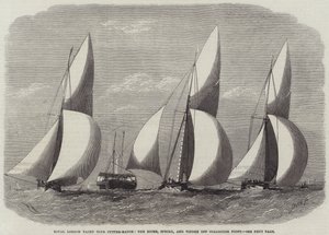 Royal London Yacht Club Cutter-Match ، و Niobe ، و Sphinx ، و Vindex قبالة Coalhouse Point